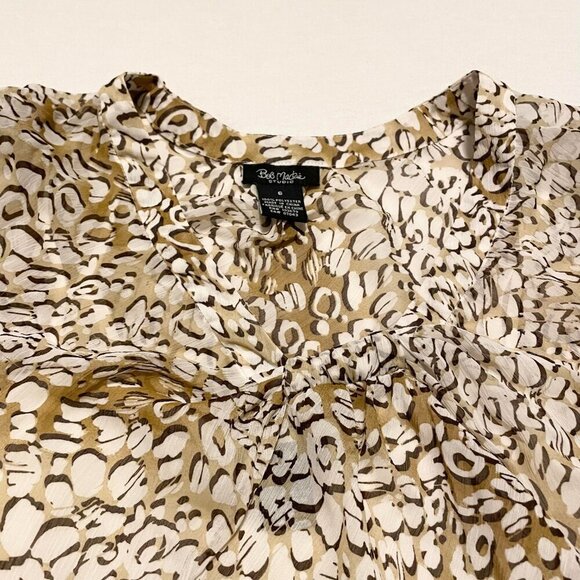Bob Mackie Leopard Print w Built in Tank Top Womans Size 6 - Picture 2 of 16